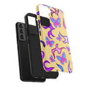 Y2K Butterfly Flames Retro Tough Phone Case LavenderCeleste