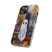 Sad Ghost on Park Bench Abstract Art Phone Case LavenderCeleste