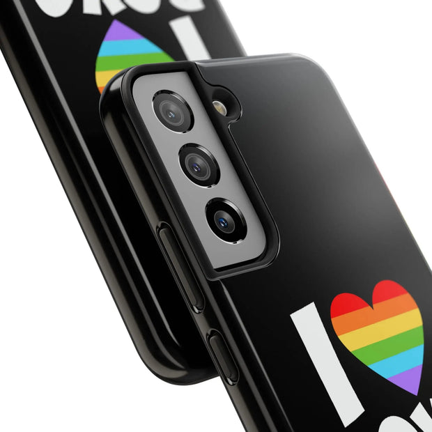 I Love Boys Pride Tough Phone Case – LGBTQ+ Rainbow Heart Design