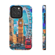 London Big Ben Collage Tough Phone Case – Vibrant City Pop Art Design