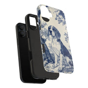 Blue Toile Beagle Country Scenic Tough Phone Case LavenderCeleste