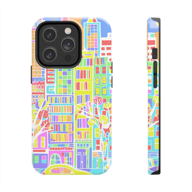 Upper East Side Pastel City Tough Phone Case LavenderCeleste