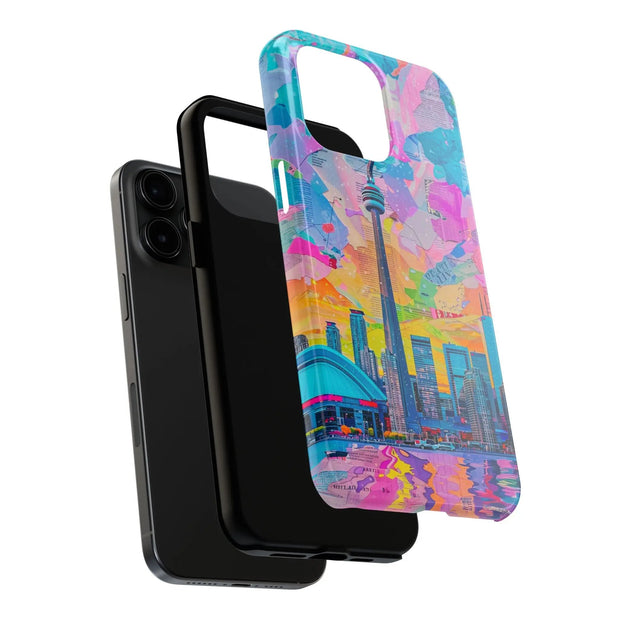 Toronto Pop Art Collage Skyline Tough Phone Case LavenderCeleste