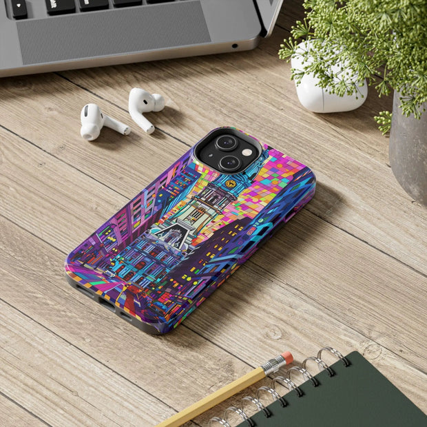 Philadelphia Pop Art Skyline Tough Phone Case LavenderCeleste