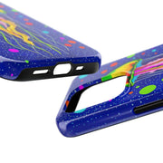 Vibrant Neon Jellyfish Cosmic Sea Tough Phone Case