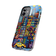 Upper Eastside NYC Pop Art Tough Phone Case LavenderCeleste