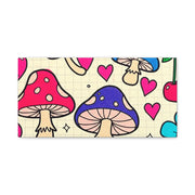 Kawaii Mushroom Cherry Flower Matte Canvas Print LavenderCeleste