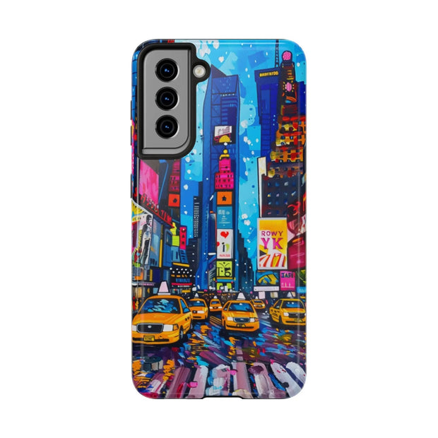 Times Square NYC Pop Art Tough Phone Case LavenderCeleste