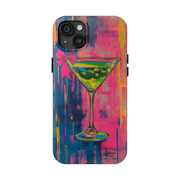 Neon Martini Pop Art Tough Phone Case Printify