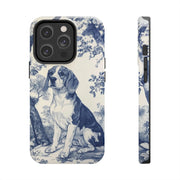 Blue Toile Beagle Country Scenic Tough Phone Case LavenderCeleste