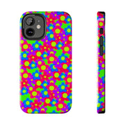Retro Kawaii Bright Floral Pattern Tough Phone Case