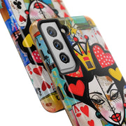 Queen of Hearts Pop Art Tough Phone Case LavenderCeleste