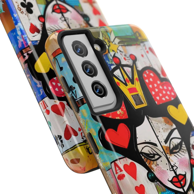 Queen of Hearts Pop Art Tough Phone Case LavenderCeleste