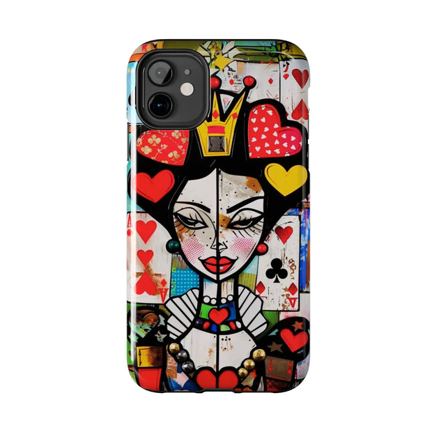Queen of Hearts Pop Art Tough Phone Case LavenderCeleste