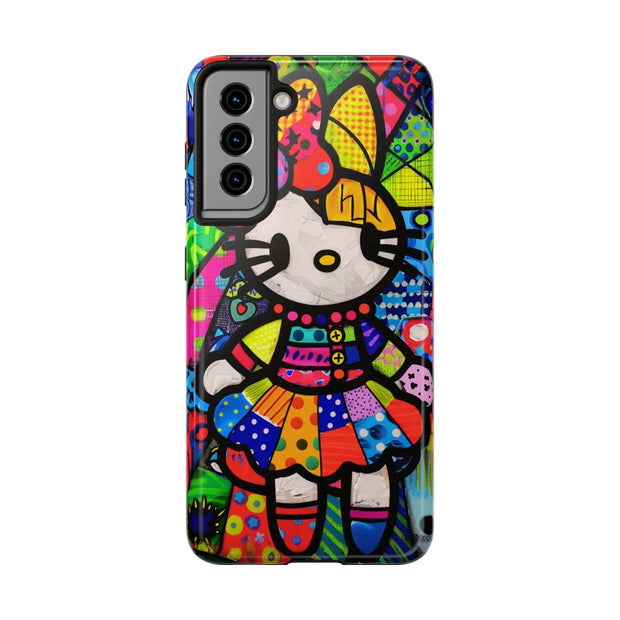Pop Patchwork Kitty Tough Phone Case Printify