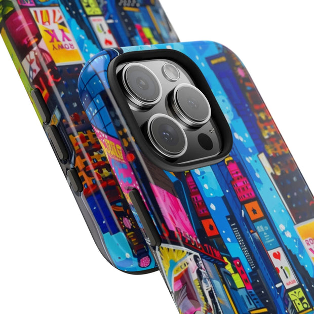 Times Square NYC Pop Art Tough Phone Case LavenderCeleste