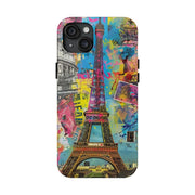 Paris Street Art Collage Tough Phone Case LavenderCeleste