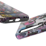 Goth Street Cat Pop Art Graffiti Tough Phone Case LavenderCeleste