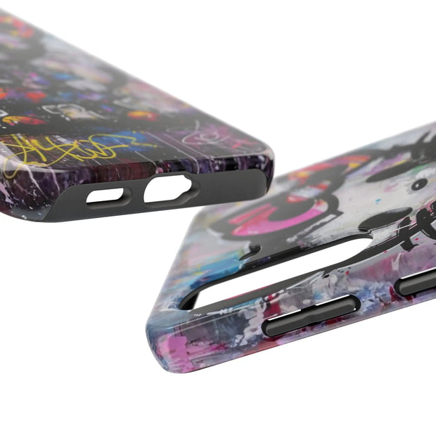 Goth Street Cat Pop Art Graffiti Tough Phone Case LavenderCeleste