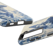 Blue Toile German Shepherd Scenic Tough Phone Case LavenderCeleste