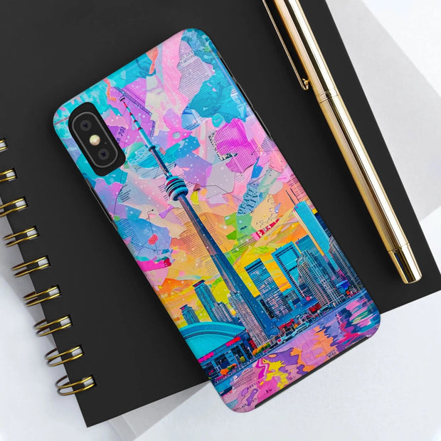 Toronto Pop Art Collage Skyline Tough Phone Case LavenderCeleste