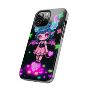 Kawaii Gothic Succubus Neon Heart Tough Phone Case