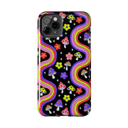 Groovy Mushroom Rainbow Tough Phone Case LavenderCeleste