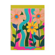 Groovy Paper Cut Flower Matte Canvas Art Printify