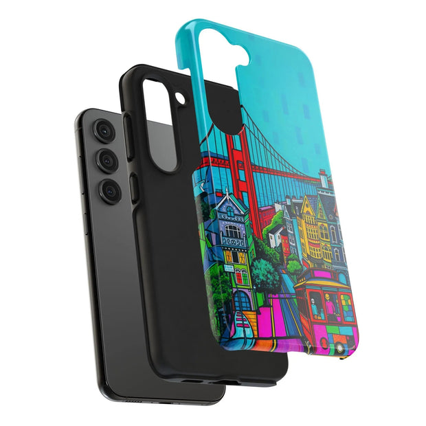 San Francisco Pop Art Colorful City Tough Phone Case LavenderCeleste