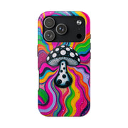 Psychedelic Rainbow Mushroom Art – Trippy Tough Case Printify