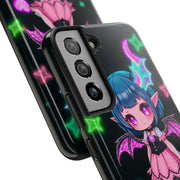 Kawaii Gothic Succubus Neon Heart Tough Phone Case