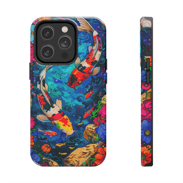 Vibrant Koi Pond Pop Art Tough Phone Case