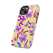 Y2K Butterfly Flames Retro Tough Phone Case LavenderCeleste