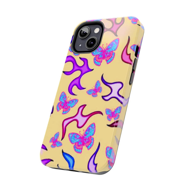 Y2K Butterfly Flames Retro Tough Phone Case LavenderCeleste