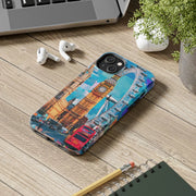 London Big Ben Collage Tough Phone Case – Vibrant City Pop Art Design