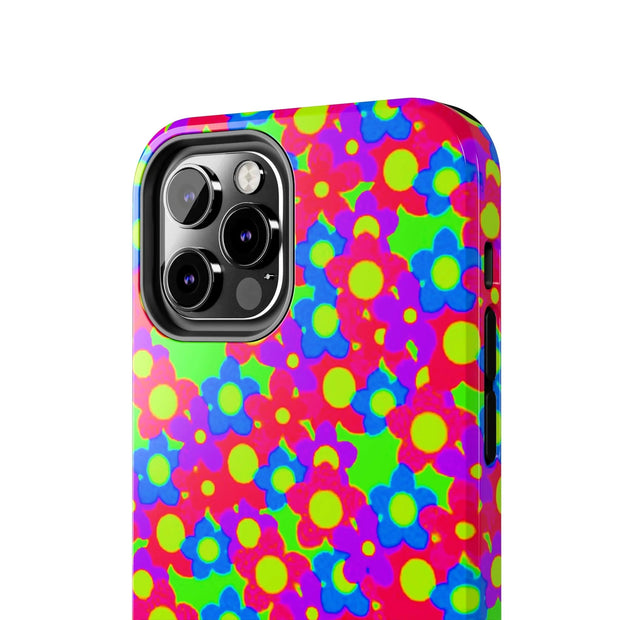 Retro Kawaii Bright Floral Pattern Tough Phone Case
