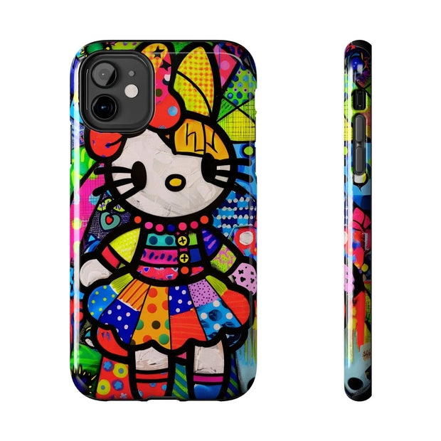 Pop Patchwork Kitty Tough Phone Case Printify