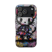 Goth Street Cat Pop Art Graffiti Tough Phone Case LavenderCeleste