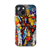 Statue of Liberty Mosaic Art Tough Phone Case LavenderCeleste