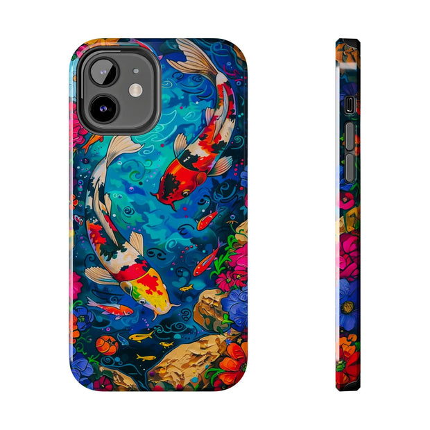 Vibrant Koi Pond Pop Art Tough Phone Case