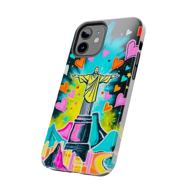 Rio de Janeiro Neon Pop Art Tough Phone Case LavenderCeleste