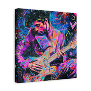 Electric Purple Guitar Legend Matte Canvas Art LavenderCeleste
