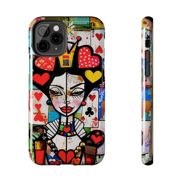 Queen of Hearts Pop Art Tough Phone Case LavenderCeleste