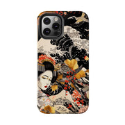 Golden Geisha Wave Japanese Art Tough Phone Case
