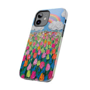 Rainbow Tulip Field Tough Phone Case LavenderCeleste