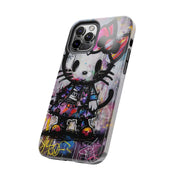 Goth Street Cat Pop Art Graffiti Tough Phone Case LavenderCeleste