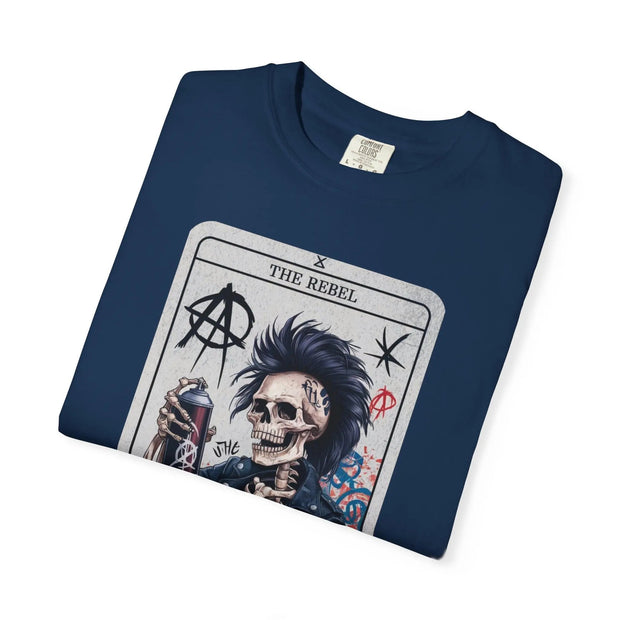 The Rebel Skeleton Tarot Punk Comfort Colors Tee LavenderCeleste