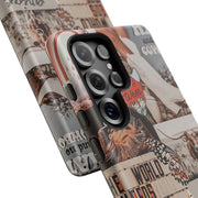 Western Cowboy Collage Retro Rodeo Aesthetic Tough Phone Case WOYC