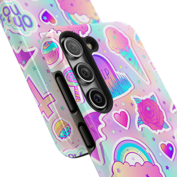 Pastel Goth Kawaii Graveyard Tough Phone Case LavenderCeleste