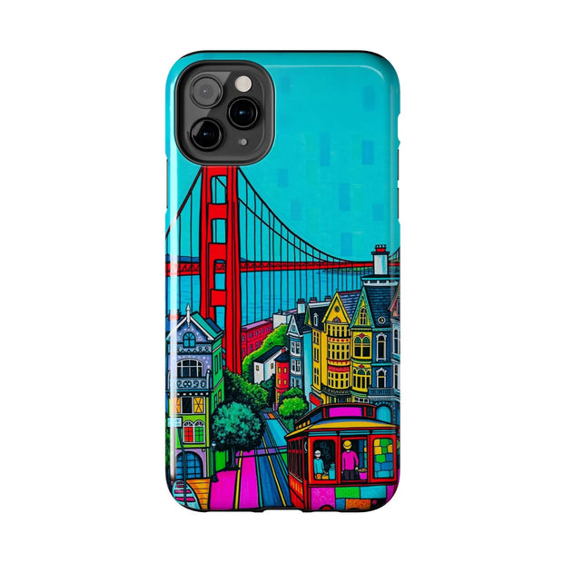 San Francisco Pop Art Colorful City Tough Phone Case LavenderCeleste